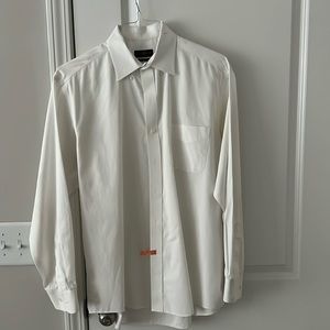 Mens Long Sleeve White Dress Shirt
